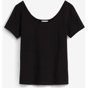 T-shirt met diepe halslijn achter