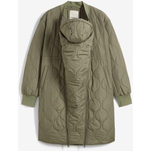 Lange, gewatteerde zwangerschapsjas/draagjas