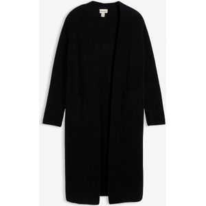 Lang gebreid vest met alpacawol