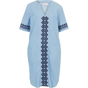 Denim tuniekjurk met print