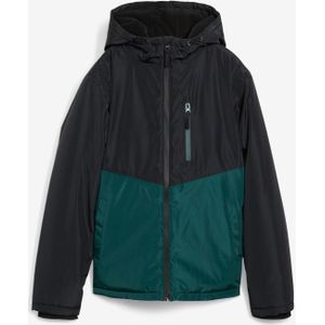 Waterdichte winterjas in colourblocking met capuchon