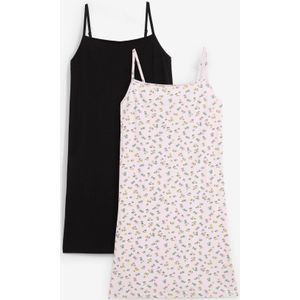 Jersey jurk in een elastische katoenmix (set van 2)