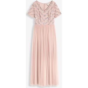 Maxi jurk met lovertjesborduursel