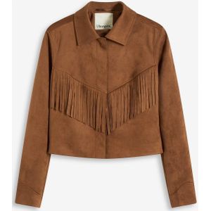 Imitatieleren jas in wildleder look