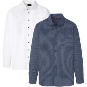 Business overhemd van puur katoen (set van 2), lange mouw
