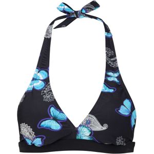 Halter bikinitop met gerecycled polyamide