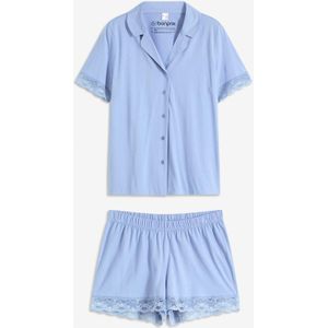 Shortama met knopen en viscose