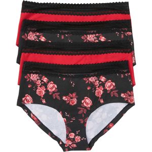 Maxi hipster (set van 4) met kant en biologisch katoen