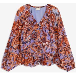 Chiffon blouse met volants