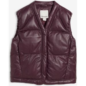 Leren bodywarmer van lamsnappa
