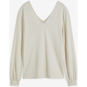 Knus fleece shirt met parels
