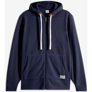 Fleece vest met capuchon en opgestikte zakken