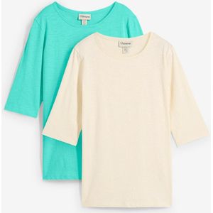 T-shirt van puur katoen (set van 2)