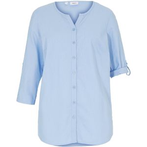 Blouse met linnen, 3/4 mouw