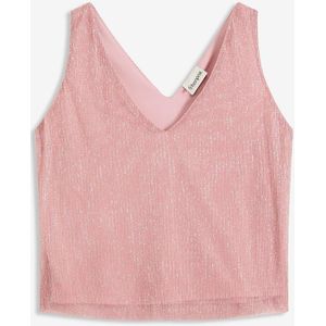 Cropped top met diep decolleté