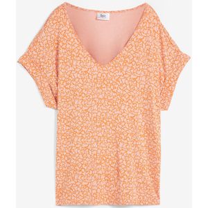 Viscose shirt met V-hals