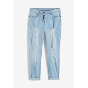 Boyfriend jeans destroyed met gerecycled polyester