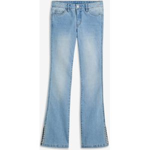 Flared jeans met mid waist en stretch