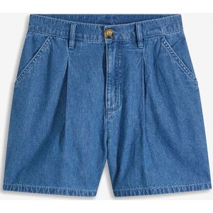 Wijde jeans short van puur katoen