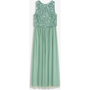 Maxi jurk met paillettenborduurwerk