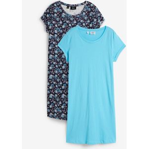 Shirtjurk van katoen met splitten opzij (set van 2)