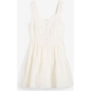 Mini jurk in een luchtige linnenmix