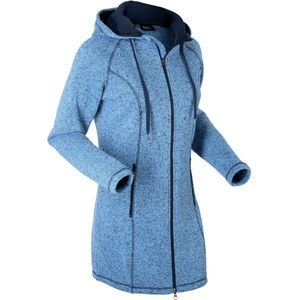 Lang fleece vest met capuchon