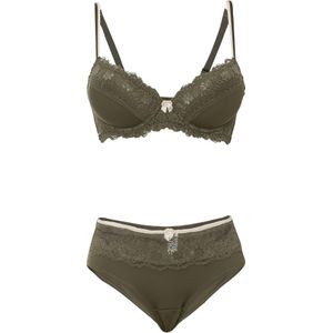 Voorgevormde beugel bh en hipster (2-dlg. set)
