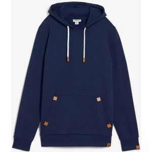 Hoodie met imitatieleren details