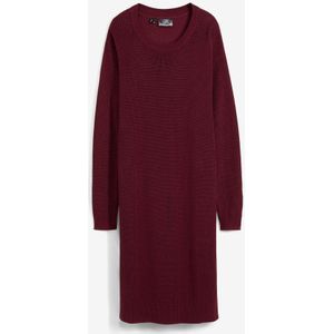 Oversized, ribgebreide jurk