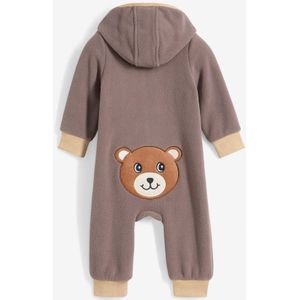 Baby fleece jumpsuit met capuchon