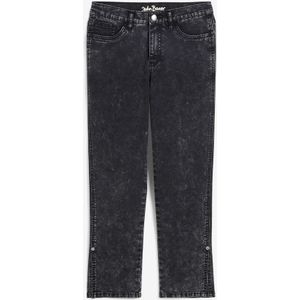 Mid waist cropped jeans, straight