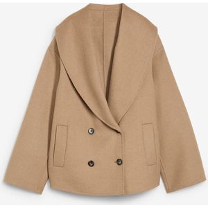 Oversized jas in een zachte wolmix