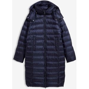 Lange donsjas met gerecycled dons