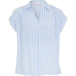 Blouse van soepele viscose, korte mouw