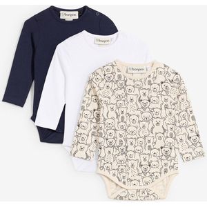 Body rompertje (set van 3) van biologisch katoen