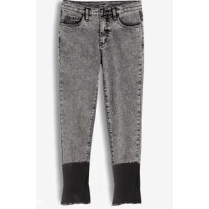 Skinny jeans met contrasterende boorden