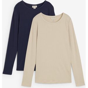 Geribd zwangerschapsshirt van puur katoen (set van 2)