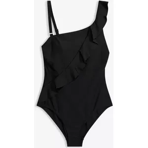 Bespaar veel op bulk Zwart Zwempak Uit Één Stuk Ashgaily Zwart Kanten Off Shoulder Badpak: Sexy Badpak Met Ruches Uit Één Stuk Monokini Badkleding