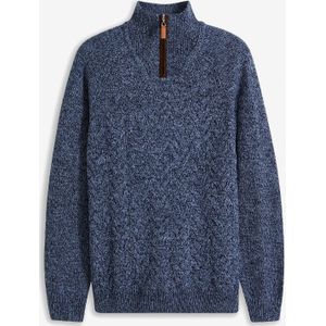 Schipperstrui met vlechtmotief en met wol