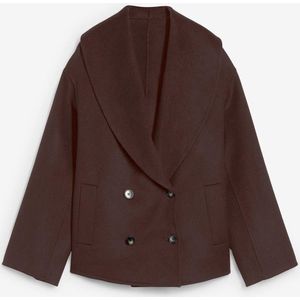 Oversized jas in een zachte wolmix