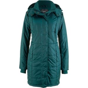 Gewatteerde Jas - Lange Jas met Kraag en Capuchon - Winterjassen