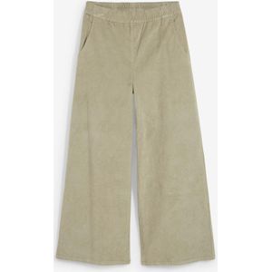 Wijde corduroy broek met high-waist comfortband