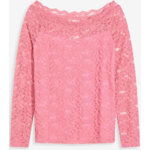 Kanten shirt met lange mouwen