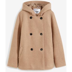 Peacoat van zacht bouclé