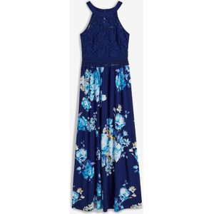 Maxi jurk met bloemenprint en kant