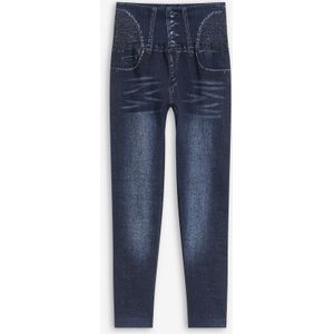Corrigerende naadloze legging in denim look, sterk corrigerend