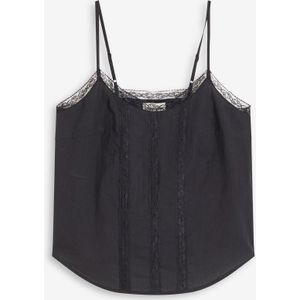 Blousetop met broderie anglaise