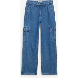Loose fit cargo jeans met verstelbare band, straight