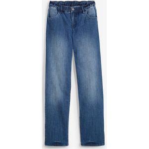Wide leg jeans met comfortband, high waist